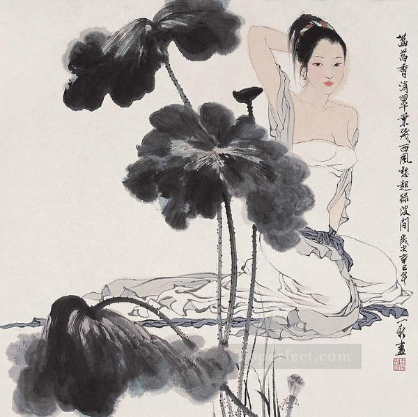 Zhou Yixin 2 old Chinese Oil Paintings